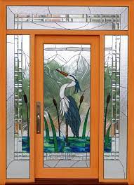 Stained Carved Sandblasted Glass