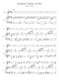 Download sheet music for praise & worship. Norman S Theme Piano Violin Duet Sheet Music For Piano Violin Solo Musescore Com