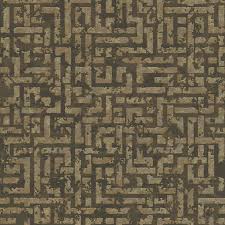non woven wallpaper labyrinth brown