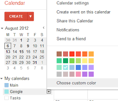 custom colors in google calendar