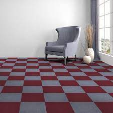 achim nexus solid 12 piece self adhesive carpet floor tile set grey