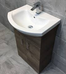 The 61 clarissa honey oak double sink vanity exemplifies how clean, contemporary designs can still add a unique style to a bathroom. Walnut Oak Finish Vanity Basin Sink Unit 550mm Bathroom Storage Driftwood Ebay