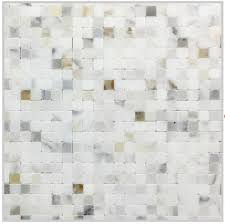carrara marble waterjet mosaic tile