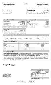 A Model Form For Mortgage Statements Consumer Financial Protection