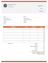 Receipt Templates Free Download Invoice Simple