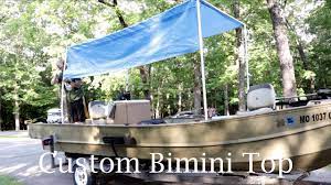 Check out these jon boat modifications. Custom Homemade Redneck Bimini Boat Shade Youtube