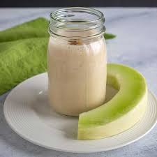 melon smoothie with cantaloupe or