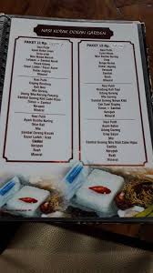 menu at ocean garden resto soekarno