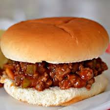 Ground beef cheese burger with french fries. Homemade Sloppy Joes Small Town Woman