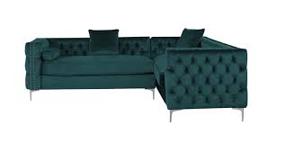 tidafors velvet corner sofa in green