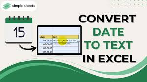 convert date to text in excel
