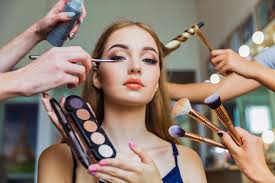 makeup artist doing makeup