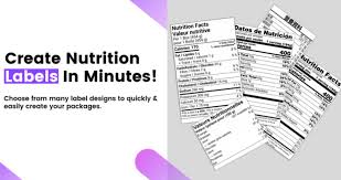 how to create a nutrition label for