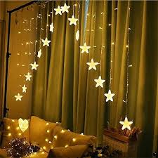 16 stars string fairy curtain lights