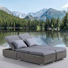 Blue and white, caffé/brown, charcoal, beige and grigio (grey) Outdoor Patio Chaise Lounges Daybeds Costco