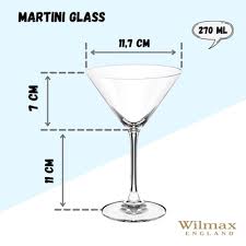 Martini Glass Set Of 6 In Plain Box Wl