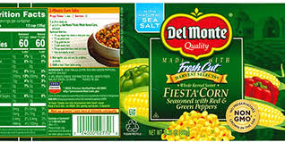 del monte canned corn recalled