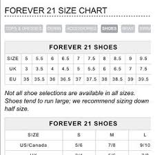 Forever 21 Shoe Size Chart All About The Best Shoes This
