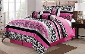 7 piece oversize hot pink black white zebr