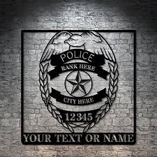 Personalized Police Badge Name Metal
