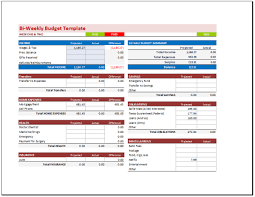 Bi Weekly Budget Planner Template Budget Templates