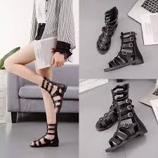 Auburyshop Women Fashion Metal Zipper Peep Toe Roma Style Sandals Party Casual Shoes Reference Eu Size Chart