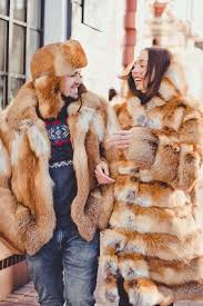Mens Fox Fur Coat Winter Jacket Men