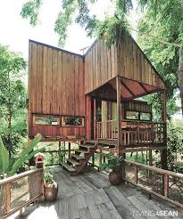 Wooden Stilt House In Thailand