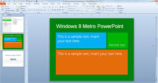 Free Windows 8 Metro Powerpoint Template