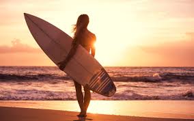 beach sunset surfing sport 4k hd