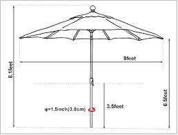 9ft Patio Market Patio Outdoor Umbrella