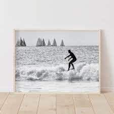 Black And White Surf Wall Art B W Surf