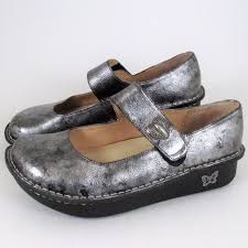 Alegria 38 Silver Paloma Mary Jane Comfort Shoes