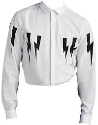 It follows the independent path, detailed below. Neil Barrett White Black Lightning Shirt Incorporated Style