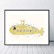 Little Yellow Submarine Childrens Wall