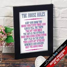 Personalised House Rules Poster Print