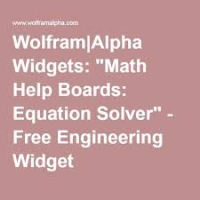 math help boards equation solver