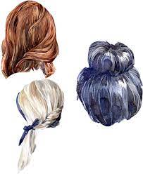 ilration hair watercolor
