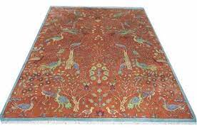rusty nepali printed silk carpet size