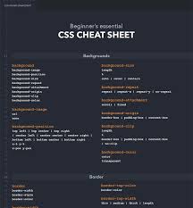 25 best html css cheat sheets for coding