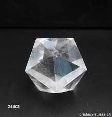 Icosaèdre Cristal de Roche 4 cm. Pièce unique 114 grammes