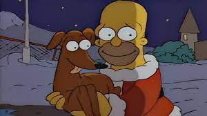 The Simpsons - Homer and Bart adopts Santa's Little Helper - YouTube