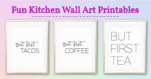 Adorable Kitchen Wall Art Printables