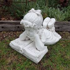 Reading Garden Statue Sculpture 55 Cm