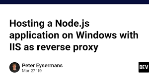 node js application on windows with iis