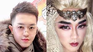 boy to transformation makeup asian