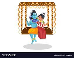 shiva and parvati cartoon character