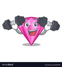 fitness pink diamond above character