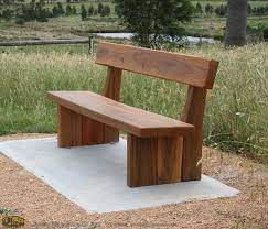 memorial wooden bench seat outdoor