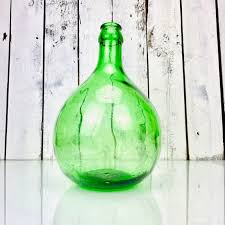 vintage small green glass jug small 5